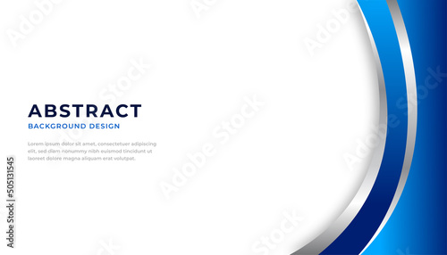 Abstract background with elegant blue curve shape. Eps10 Vector