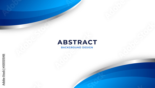 Abstract background with elegant blue curve shape. Eps10 Vector