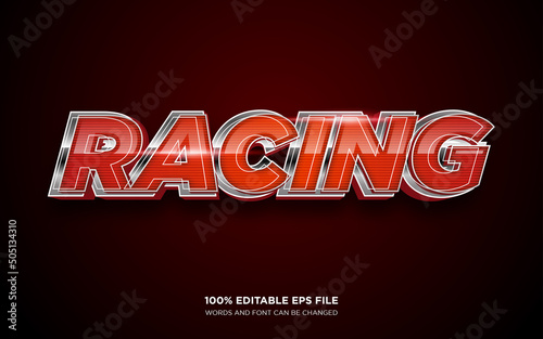 Racing editable text style effect	
