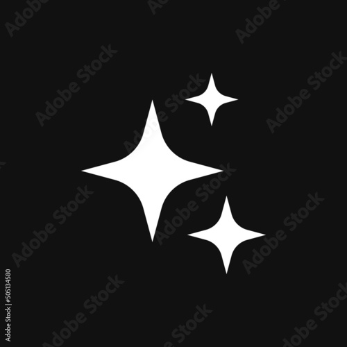 Shine stars icon on grey background