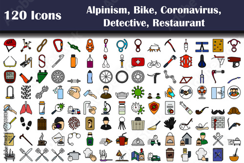 120 Icons Of Alpinism, Bike, Coronavirus, Detective, Restaurant