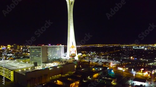 Aerial night shot of Las Vegas, Nevada, United States