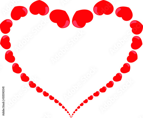 vector drawing heart shape design 