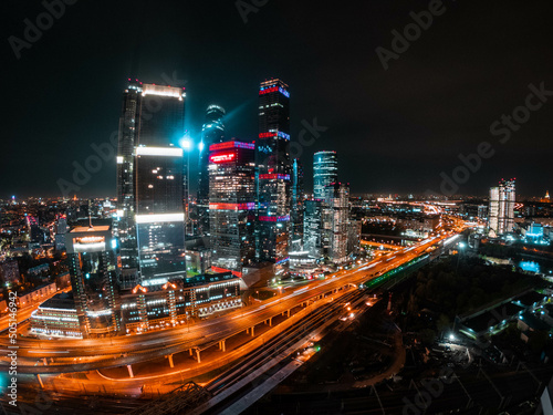 rooftops of night moscow