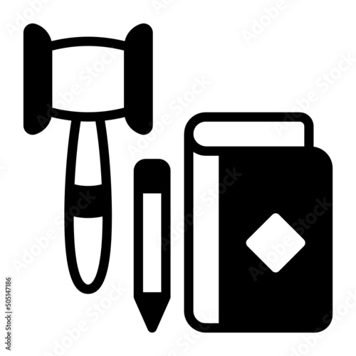 School or university Ordinance vector icon design, Lawyer and Legal System symbol, Different Fields of Law Sign, Advocate and attorney stock illustration, Special education law Concept