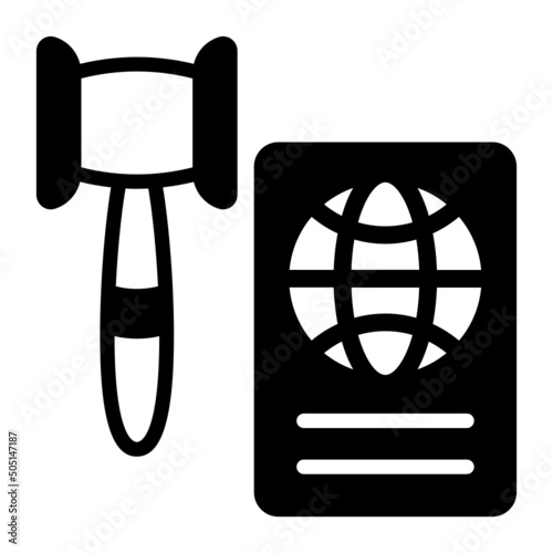 immigration policy vector icon design, Lawyer and Legal System symbol, Different Fields of Law Sign, Advocate and attorney stock illustration, Immigration and Nationality Act Concept