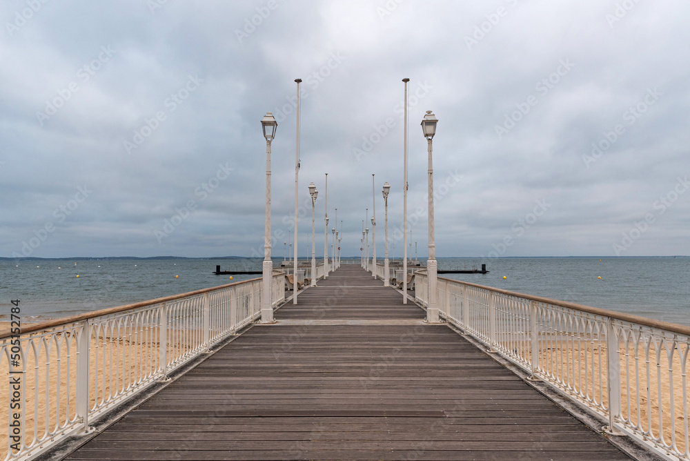 Pier Thiers. Arcachon. Cloudy day