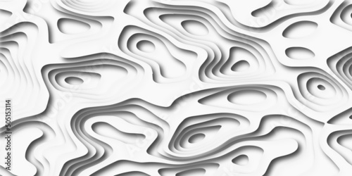 Abstract background with waves. Abstract papercut and multi layer cutout geometric pattern on vector.Background on theme geodesy or topography. Abstract topographic background.