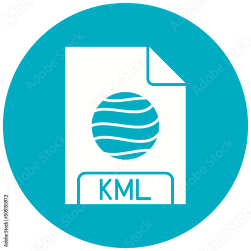 KML File Format Icon Design photo