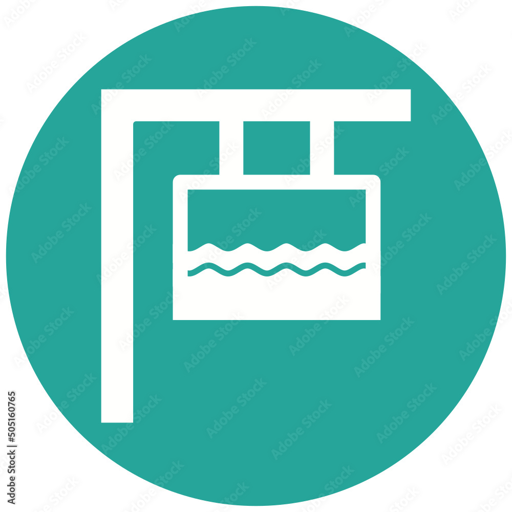 River Sign Icon Design River Sign Icon Design