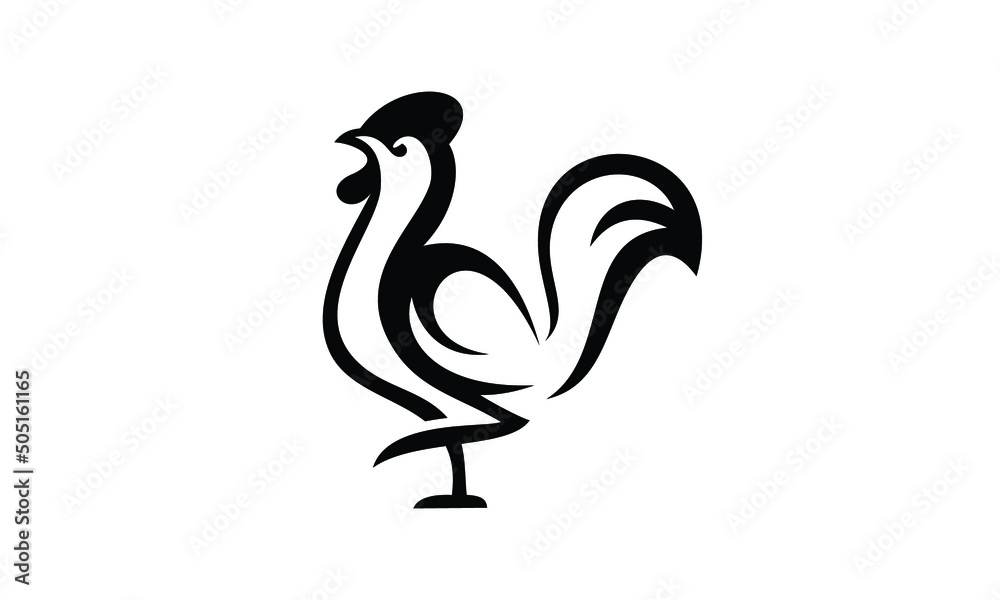 BLACK AND WHITE CHICKEN LOGO BLACK AND WHITE CHICKEN LOGO