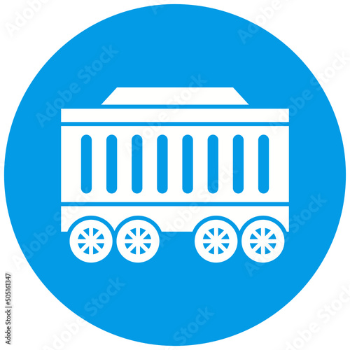 Railway Carriage Icon Design