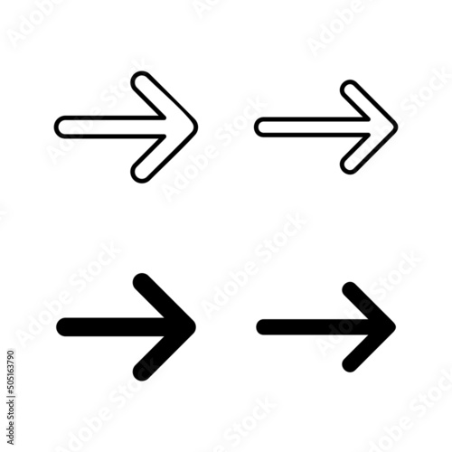 Arrow icons vector. Arrow sign and symbol for web design.