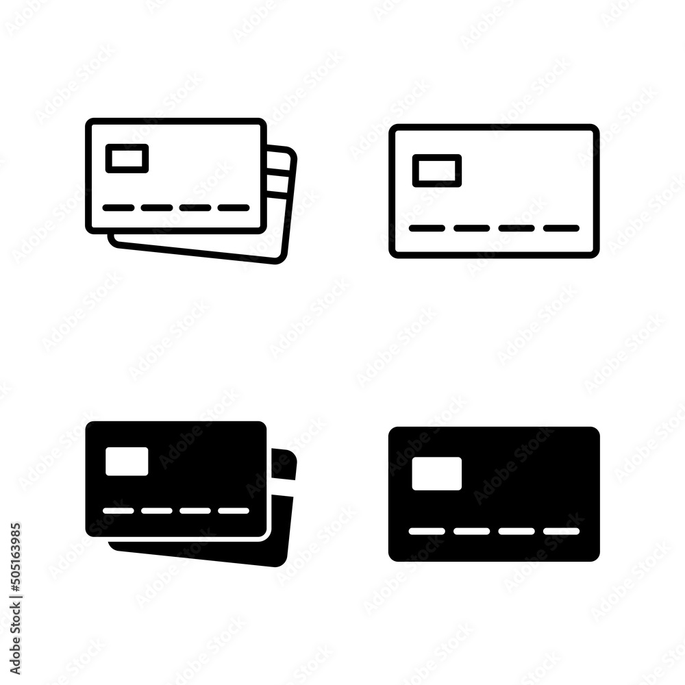 Credit card icons vector. Credit card payment sign and symbol Credit card icons vector. Credit card payment sign and symbol