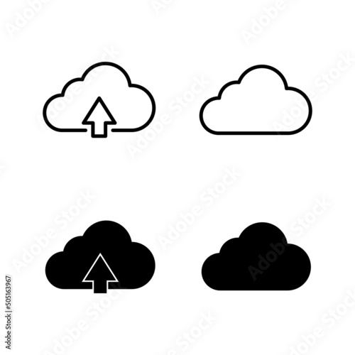 Cloud icons vector. cloud sign and symbol