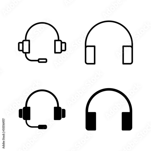 Headphone icons vector. Headvector sign and symbol