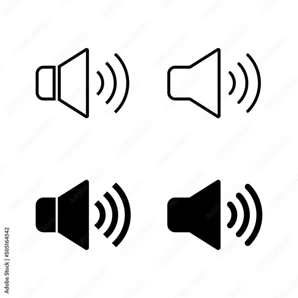 Speaker icons vector. volume sign and symbol. loudspeaker icon. sound symbol
