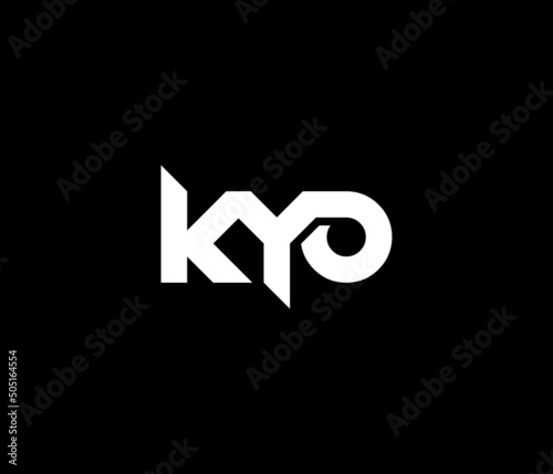 KYO Letter Typhography Text  Monogram Logo Design Vector photo