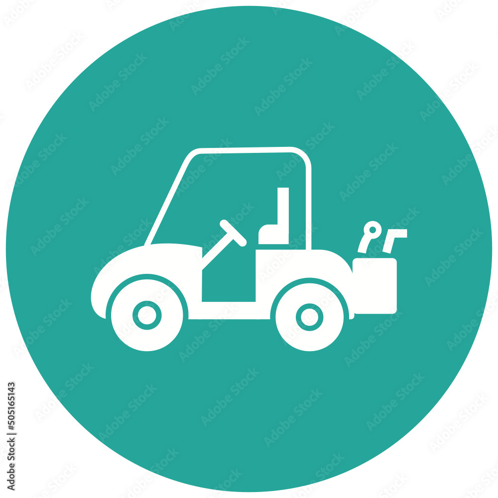 Golf Cart Icon Design
