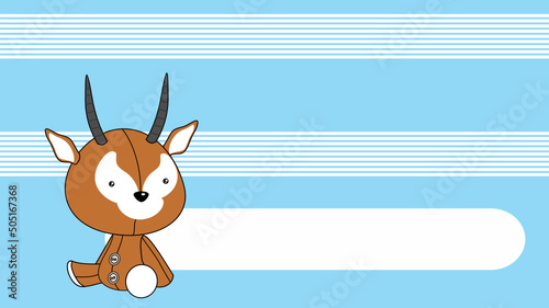 baby antelope plush toy cartoon background illustration in vector format