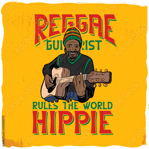 Hippie reggae guitarist