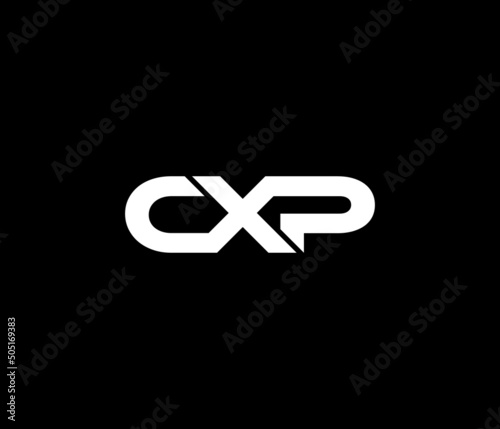 CXP Letter Typhography Text  Monogram Logo Design Vector