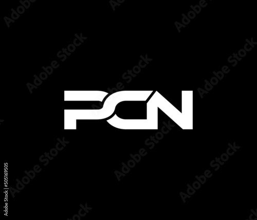 PCN Letter Typhography Text Monogram Logo Design Vector