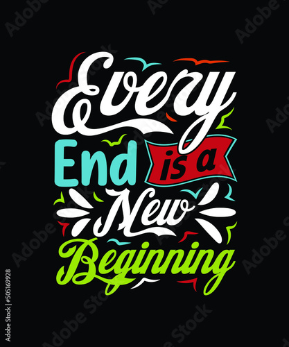Every ending is a new beginning in lettering typography design