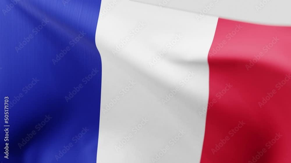 French flag waving in slow motion French flag waving in slow motion