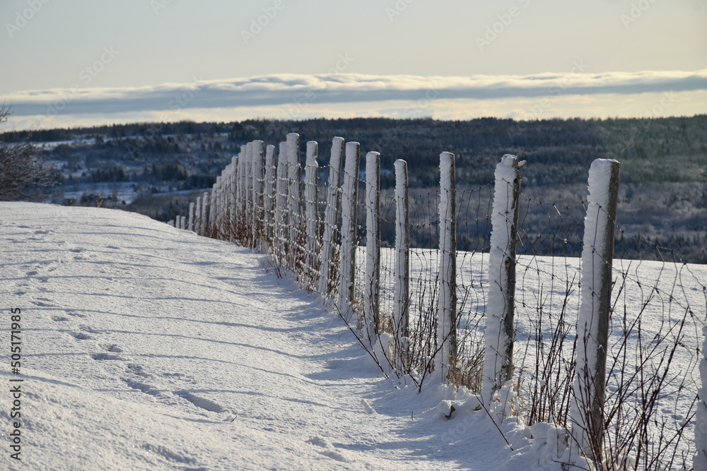 A snowfall in the spring, Sainte-Apolline, Québec, Canada A snowfall in the spring, Sainte-Apolline, Québec, Canada