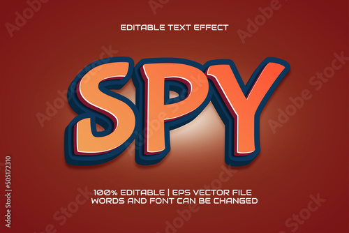 SPY TEXT EFFECT. in modern trend style