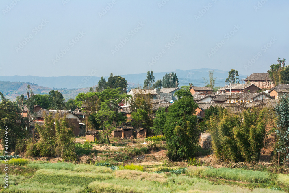 Agriculture field in Lijiang, Yunnan Province, China 