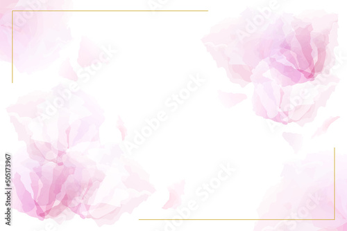 美しい花のフレームイラスト