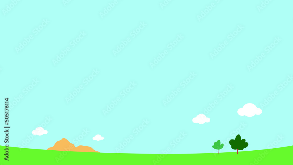 landscape background with grass