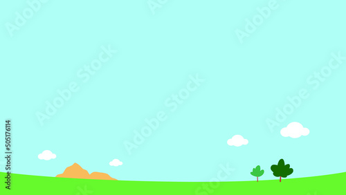landscape background with grass