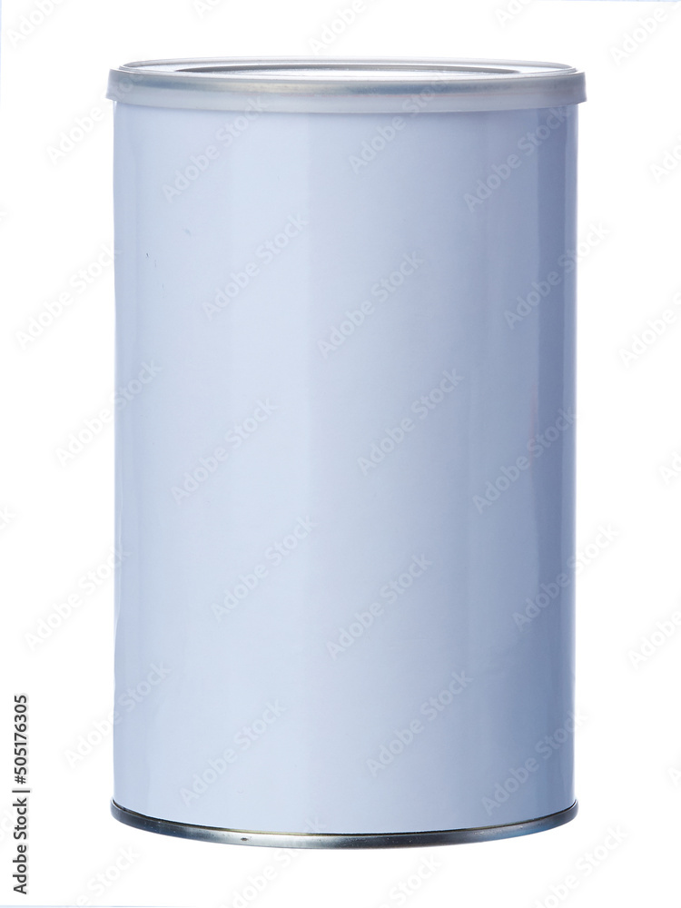 white paper jar with metal bottom and plastic lid. white paper jar with metal bottom and plastic lid.