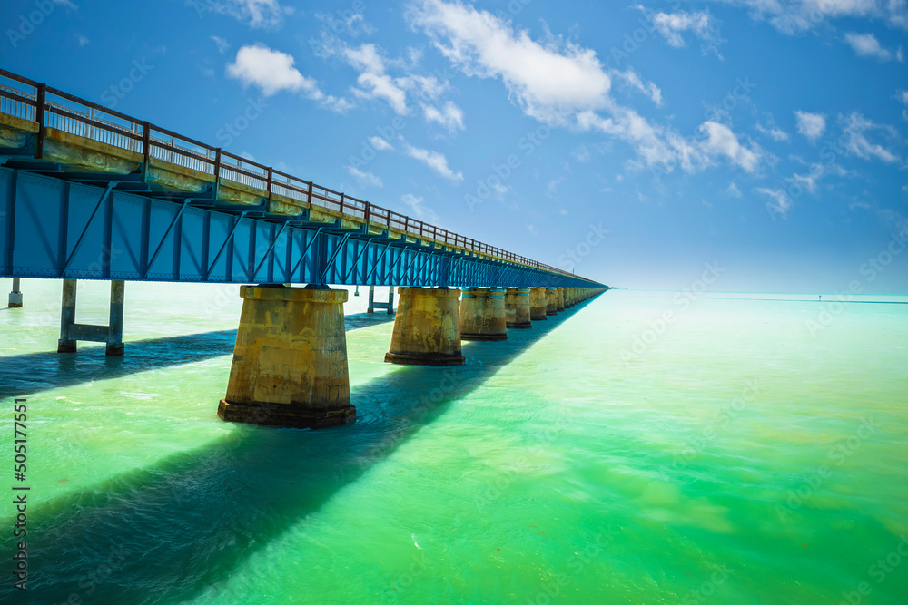 Seven Mile Bridge in Marathon, U. S. Route 1, Florida Keys, south Florida