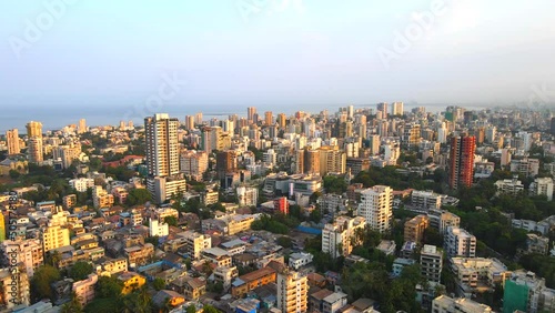 bandra western express way top bird eye view sunset sunrise photo