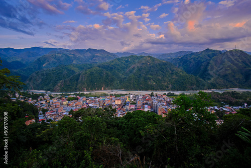 Beautiful view of the city of Merced in Chanchamayo, a beautiful city at the entrance to the jungle.