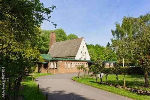 Obraz na plátně The crematorium chapel at the Boston Victorian cemetery UK