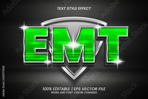 Editable Text Effect EMT 3D Realistic Style