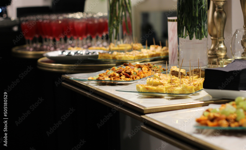 Food and drinks in a social event