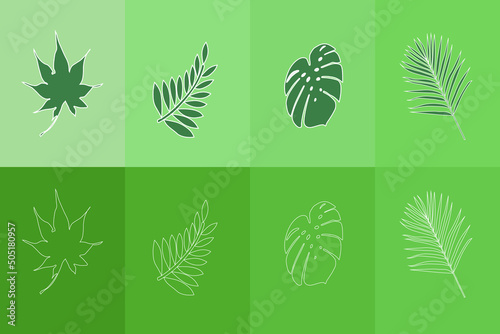 leaf shape vector nature light gradient background go needle used for decoration and beautiful wallpaper