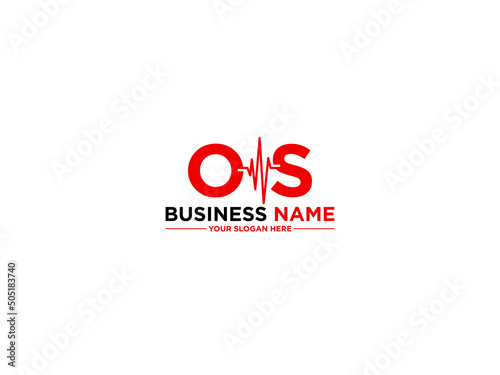 Medical OS Logo Icon, Letter Os so Logo Image Vector Stock
