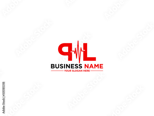 Letter PL Logo Icon, Medical Pl lp Logo Letter Vector Image Design For Any Business