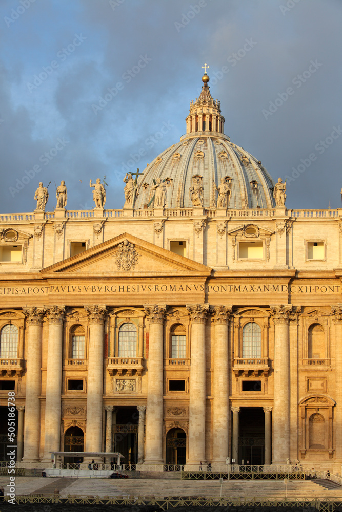 Maderno's faÃ§ade of St. Peter's Basilica, Rome, Italy