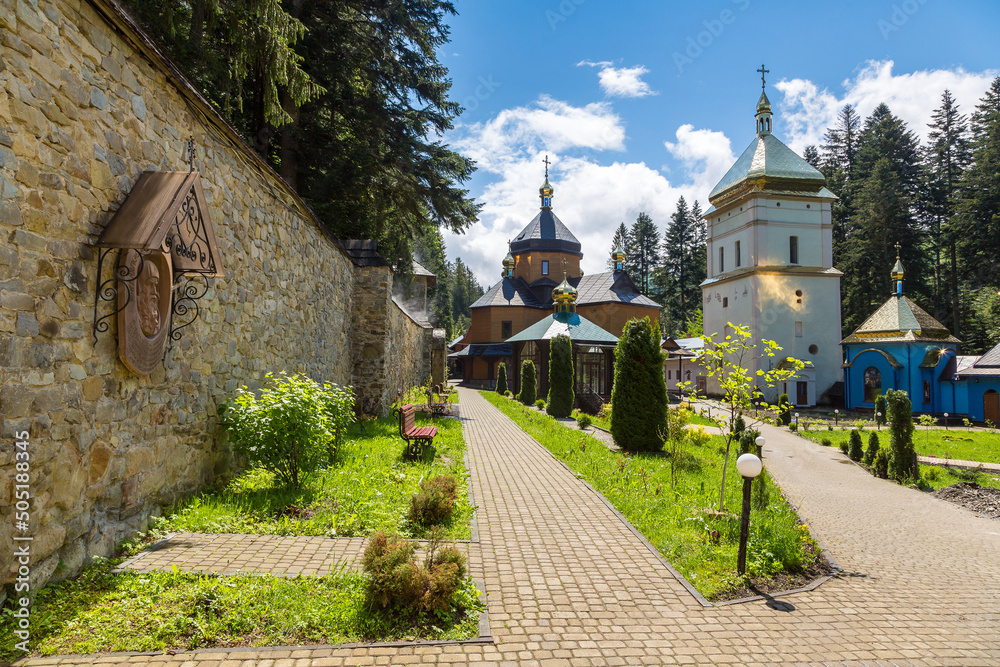 Monastery in Manyava village - obrazy, fototapety, plakaty 