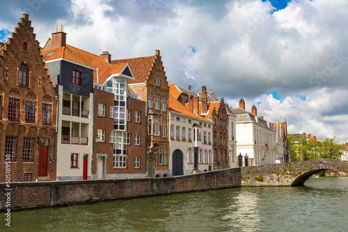 Houses along the canal in Bruges