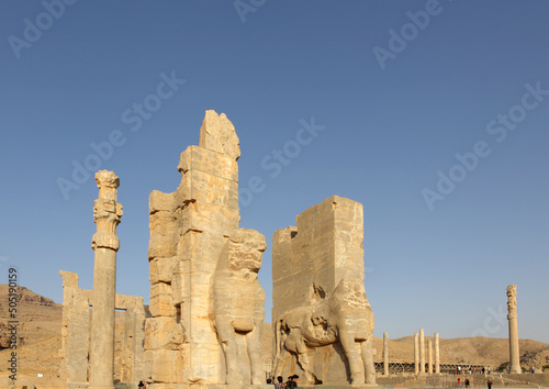 The Xerxes Gate, aka Gate of All Nations, Persepolis, Iran photo