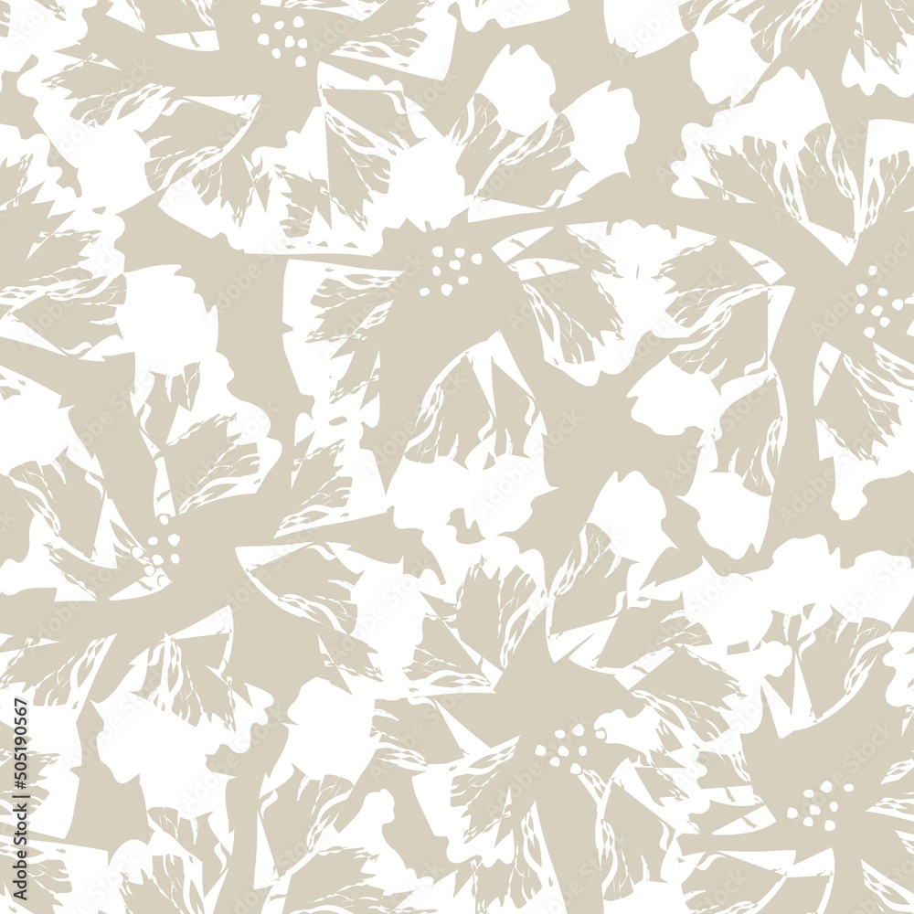 Floral Brush strokes Seamless Pattern Design Floral Brush strokes Seamless Pattern Design
